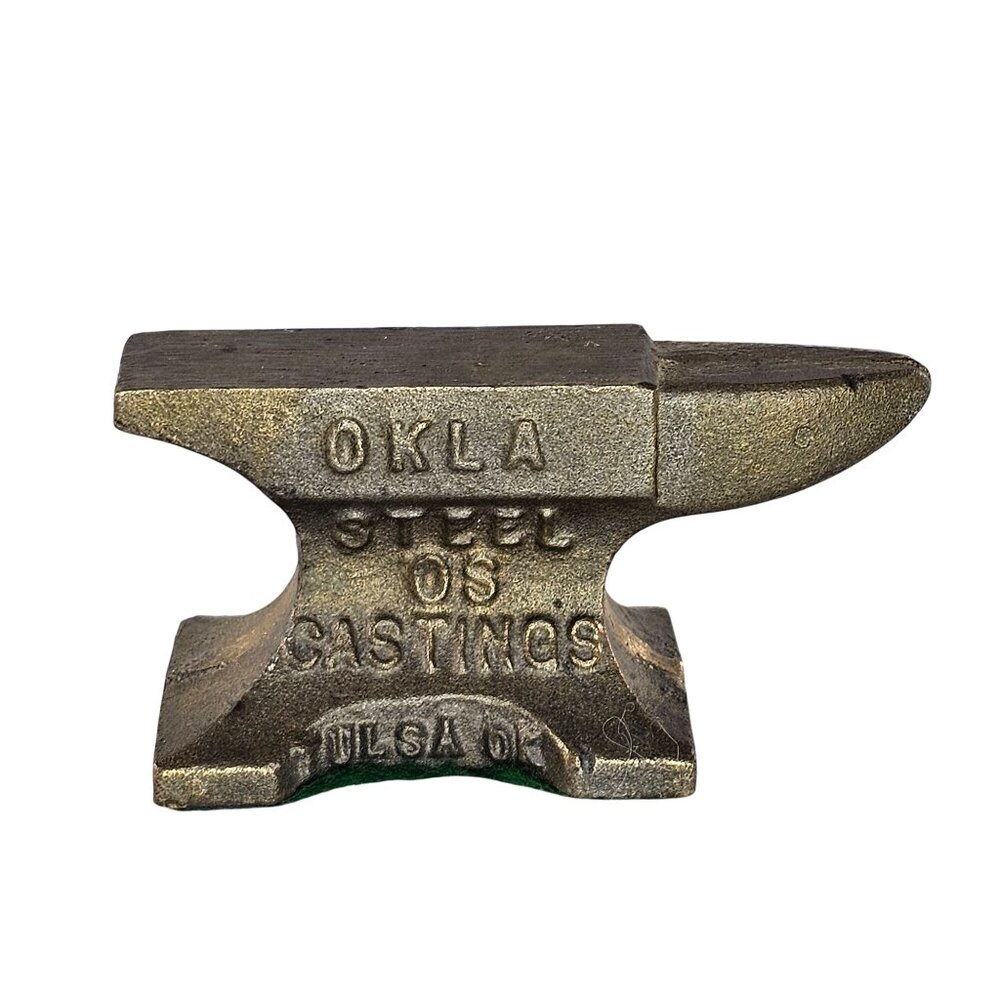 Miniature Antique Anvil Oklahoma Steel Castings Tulsa Advertising Sales Sample - Picture 1 of 8